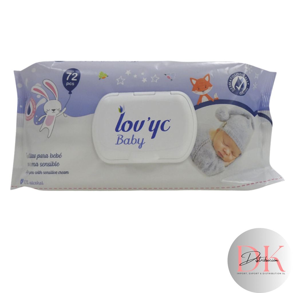 Lov'yc toallitas 72 u. Bebé crema sensible.