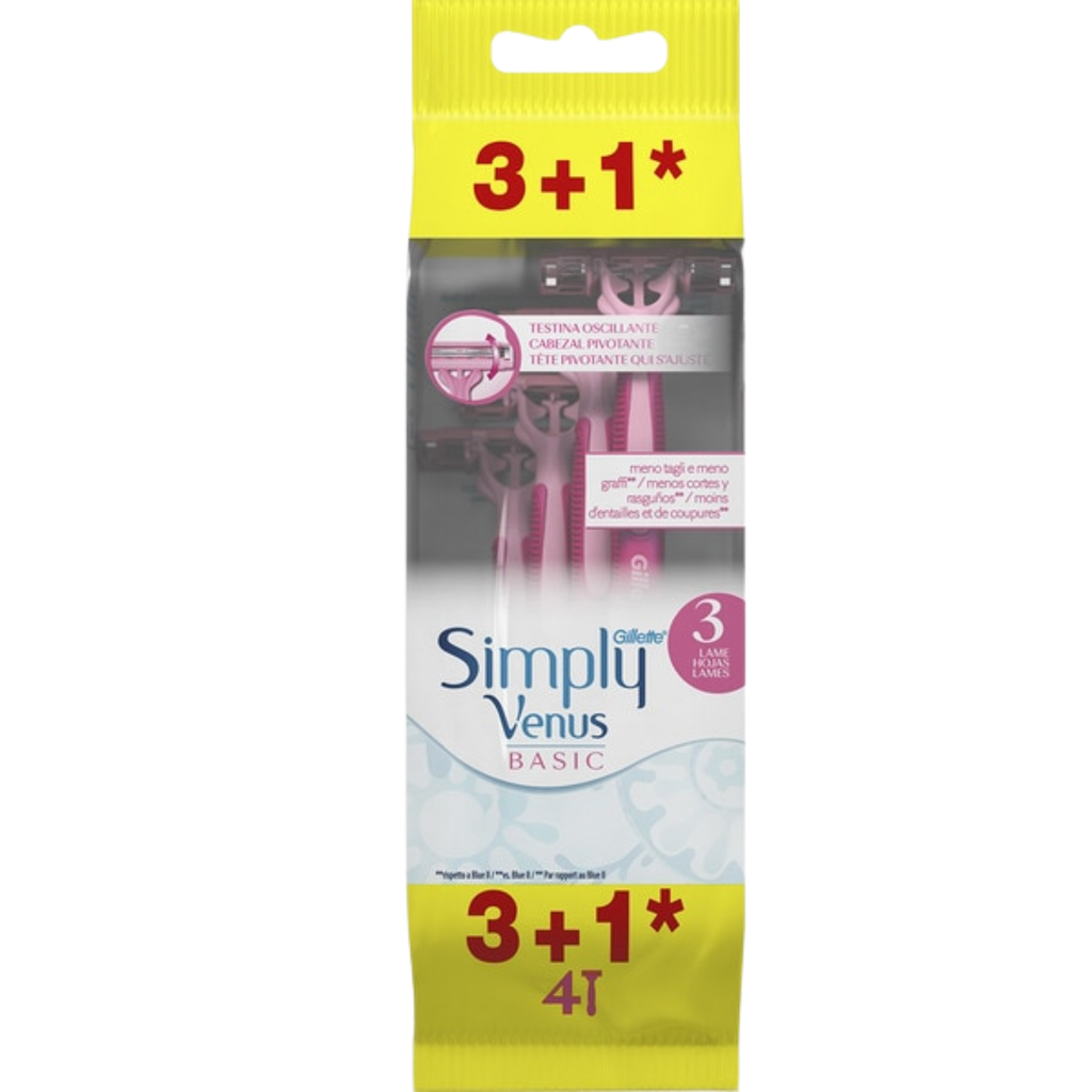 Gillette Venus Desechable Simply Basic (3+1)