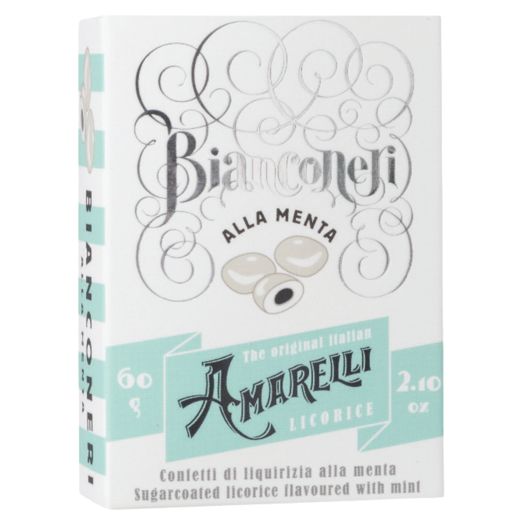 La Liquirizia Amareli- Bianconeri Alla Menta Regaliz azucarado sabor menta 60g