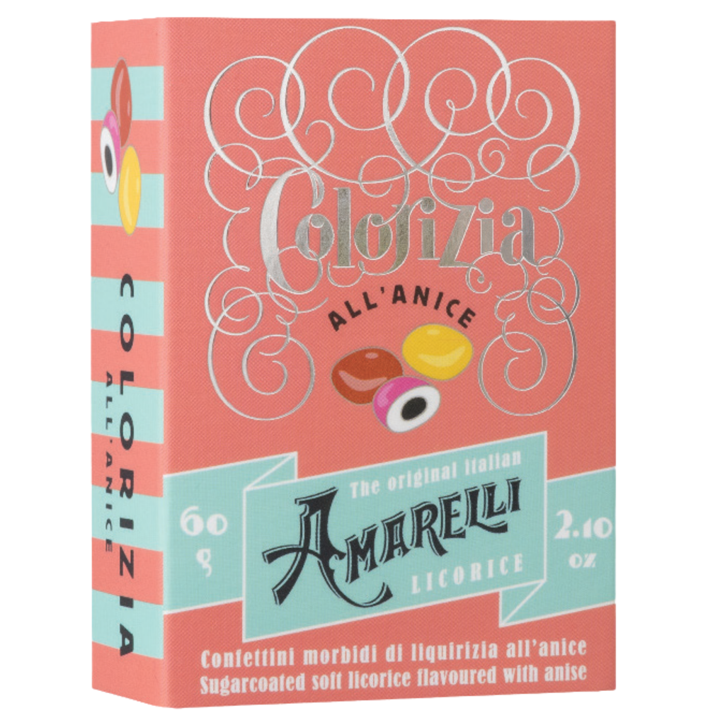La Liquirizia Amareli- Colorizia All' Anice Regaliz azucarado sabor Anis 60g
