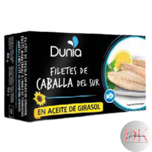 [DF350] Filetes de caballa en aceite de girasol RR90 60g Dunia
