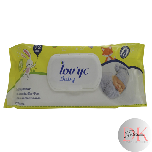 [TR008488] Lov'yc toallitas 72 u. Bebé aloe vera.