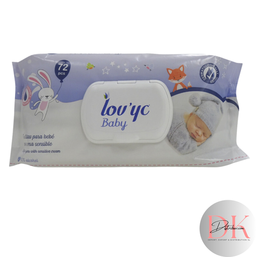 [TR008489] Lov'yc toallitas 72 u. Bebé crema sensible.