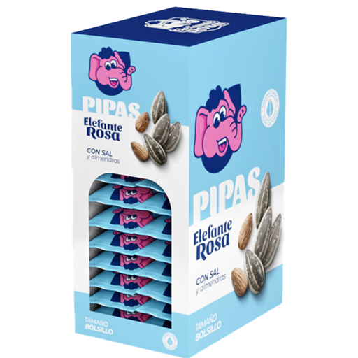[801445] Pipa Elefante Rosa Con Sal y Almendras Juvenil 40g