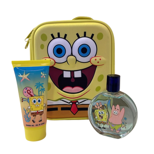 [TR011144] Estuche Bob Esponja. Gel de baño 100ml+ agua de colonia 100 ml.