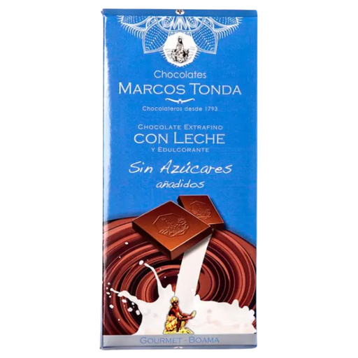 [2008] chocolate con Leche sin azúcar gourmet tableta 125g