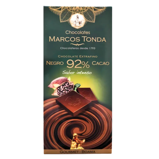 [2073] chocolate Negro 92% Cacao gourmet tableta 100g