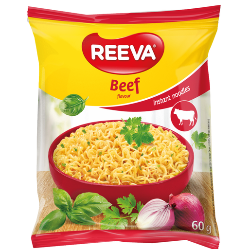 [20013711] Fideos instantáneos con sabor a carne paquete 60 g REEVA