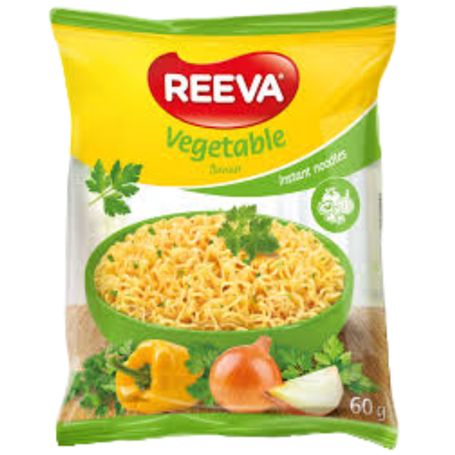 [20013713] Fideos instantáneos con sabor a vegetales paquete 60 g REEVA