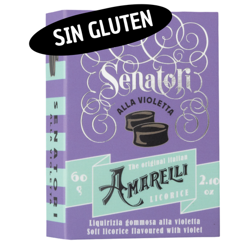 [REG06] La Liquirizia Amareli- Senatori Alla Violetta Regaliz gomoso sabor Violeta 60g