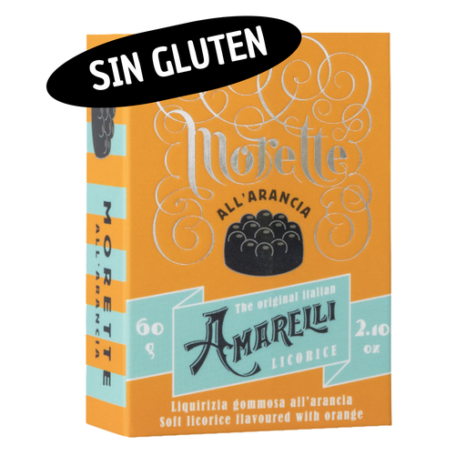 [REG07] La Liquirizia Amareli- Morette All' Arancia Regaliz gomoso sabor Naranja 60g